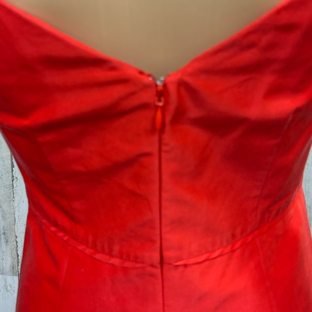 J. Crew‎ Silk Blend Red Off-Shoulder Dress - Picture 6 of 10